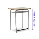 BANCO MONOPOSTO CON POGGIAPIEDE E SOTTOPIANO CM 70x50