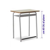 BANCO MONOPOSTO CON POGGIAPIEDE E SOTTOPIANO CM 70x50