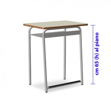 BANCO MONOPOSTO CON POGGIAPIEDE E SOTTOPIANO CM 70x50