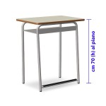 BANCO MONOPOSTO CON POGGIAPIEDE 70 CM. 70x50x70 (H)