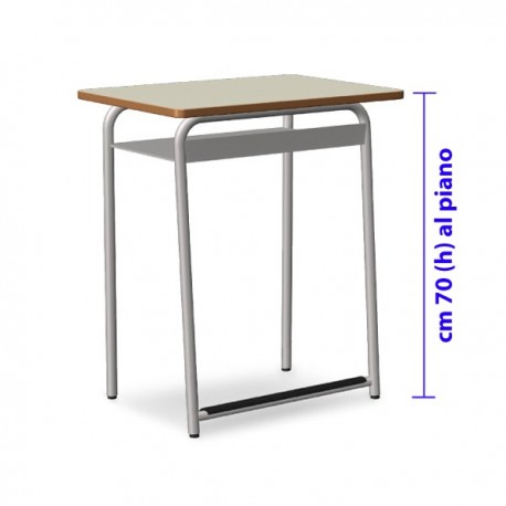 BANCO MONOPOSTO CON POGGIAPIEDE 70 CM. 70x50x70 (H)