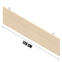 THE SKIRT FOR THE DESK IS 120 CM. 120x1,8x43 (H)
