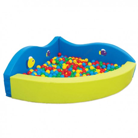 VASCA PALLINE SOFT ANGOLARE EFFETTO ONDA CM. 160x160x55 (H)