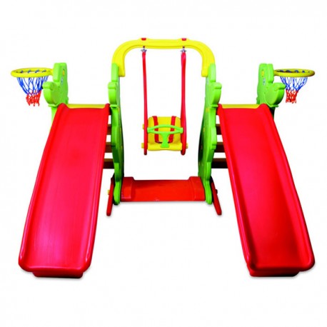SET C - SWING, WITH TWO SLIDES CM. 198 x 158 X 122 (H)