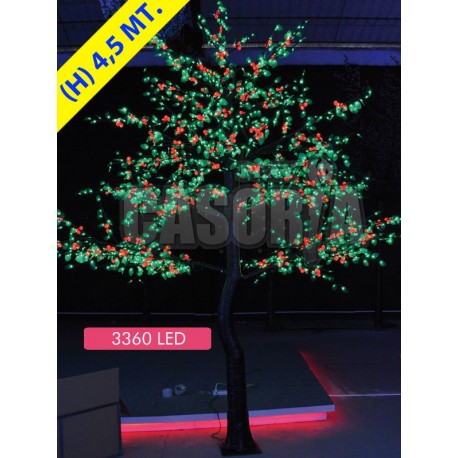 CILIEGIO CHERRY FRUIT DELUXE  3360 LED Ø MT. 3,5 X 4,5 (H) VERDE ROSSO