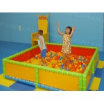 BALL POOL AND MT. 2 X 2 X 0.50 (H) TILES, INCLUDED 4 PCS.