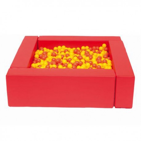 BALL POOL AND SOFT SQUARE RED DIM CM. 140x140x41 (h)