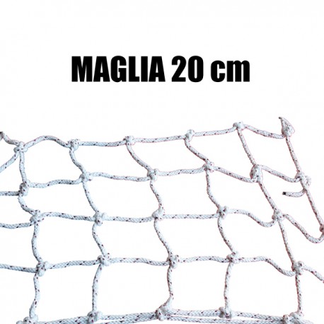 RETE NYLON A MANO MAGLIA 11MG CM. 20 X 20 
ESTESA: PZ.1 MT. 50 X 1,10