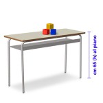 BANCO BIPOSTO CON SOTTOPIANO SENZA POGGIAPIEDI 65 CM. 120x45x65 (H)