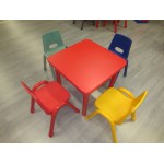 KIDS HIGH CHAIR PLASTIC SEAT METAL FEET CM. 30 X 38 X 60 (H)