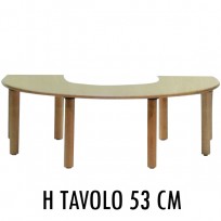 TAVOLO PAPPA BABY IN LEGNO CM. 140x90x53 (H)