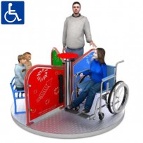 GIOSTRINA GIREVOLE INCLUSIVA 1 POSTAZIONE DIM CM 181 X 70 (H)