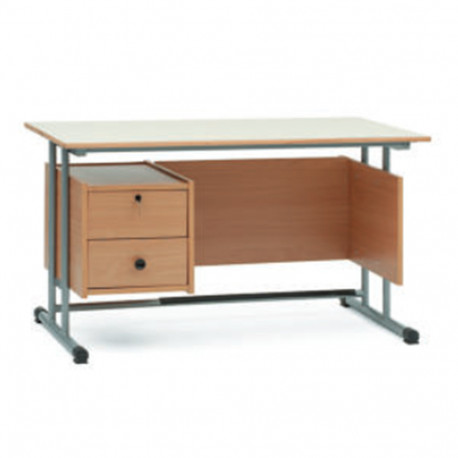 CATTEDRA BICOLONNA CON DOPPIA CASSETTIERA CM 140 X 70 X 76 (H)