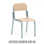 SEDIA SOVRAPPONIBILE IN FAGGIO DA 46 CM. 40x40x46 (HS)