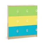 MOBILE BASSO 9 CASELLE CON ANTE COLORATE DIM CM 103,7 x 71,8 x 107 (H)