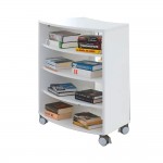 MOBILE CARRELLO BIANCO CON RIPIANI FISSI CM 45 x 115 x 81 (h)