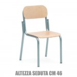 SEDIA ALLIEVI IN FAGGIO DA 46 CM. 40x40x46 (HS)