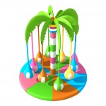 SOFTPLAY PALMA ROTANTE RAINBOW CM 280 X 280 X 260 (H)