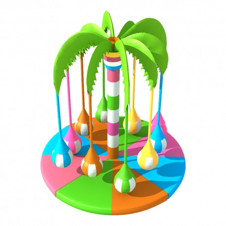 SOFTPLAY PALMA ROTANTE RAINBOW CM 280 X 280 X 260 (H)